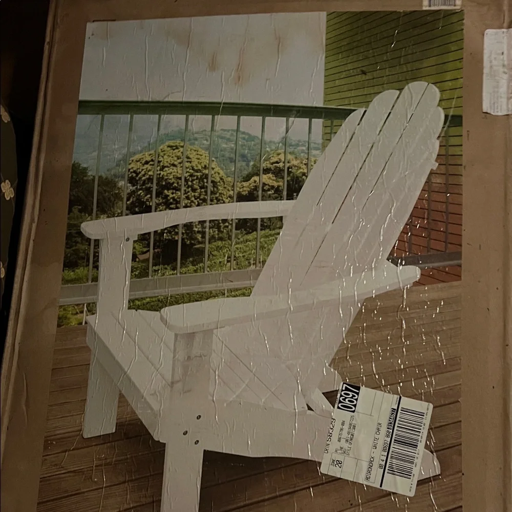 Adirondack Chair - White Hardwood Outdoor Accent - Picture 5 of 8